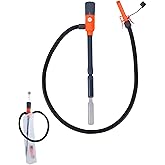 Safetect Auto-Stop Portable Power Battery Pump for Gas, 2.8 GPM Fuel Transfer Pump, Gasoline Siphon Pump, Gas Pump, Telescoping Gas Can Pump Battery Operated, 51" Transfer Hose, Portable Fuel Pump
