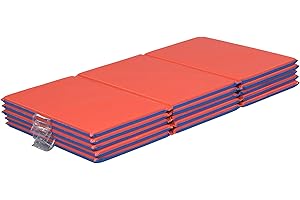 Back2School Express Foldaway Nap Mat, Rest Mat, Blue/Red, 5-Pack