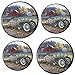 Reston Lloyd, Burner Covers For Electric Stovetop, Decorative Lightweight Tin Covers, Set of 4 (2-8 inch & 2-10 inch), Conceals Messy Drip Pans, Farm