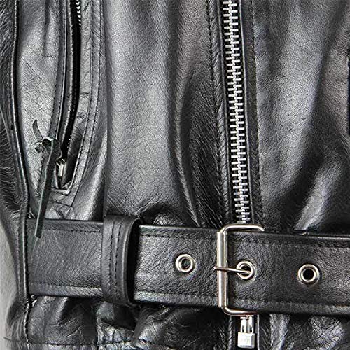 Xelement B7100 'Classic' Men's Black TOP GRADE Leather Motorcycle Biker