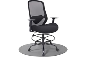 HYLONE 400lbs Drafting Chair Adjustable High Back Computer Office Chair with Lumbar Support Standing Desk Chair Heavy Duty Big Tall Drafting Stool for Artists with Adjustable Footrest