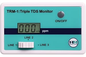 HM Digital Triple Inline RO/DI TDS Monitor with 1/4 inch T-Fittings