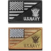 2 Pieces Compatible with America Flag/Ny Patch, USA N Patches US American Flag Hook and Loop Embroidered Patch for Hat, Backpack, Jacket, Clotthes