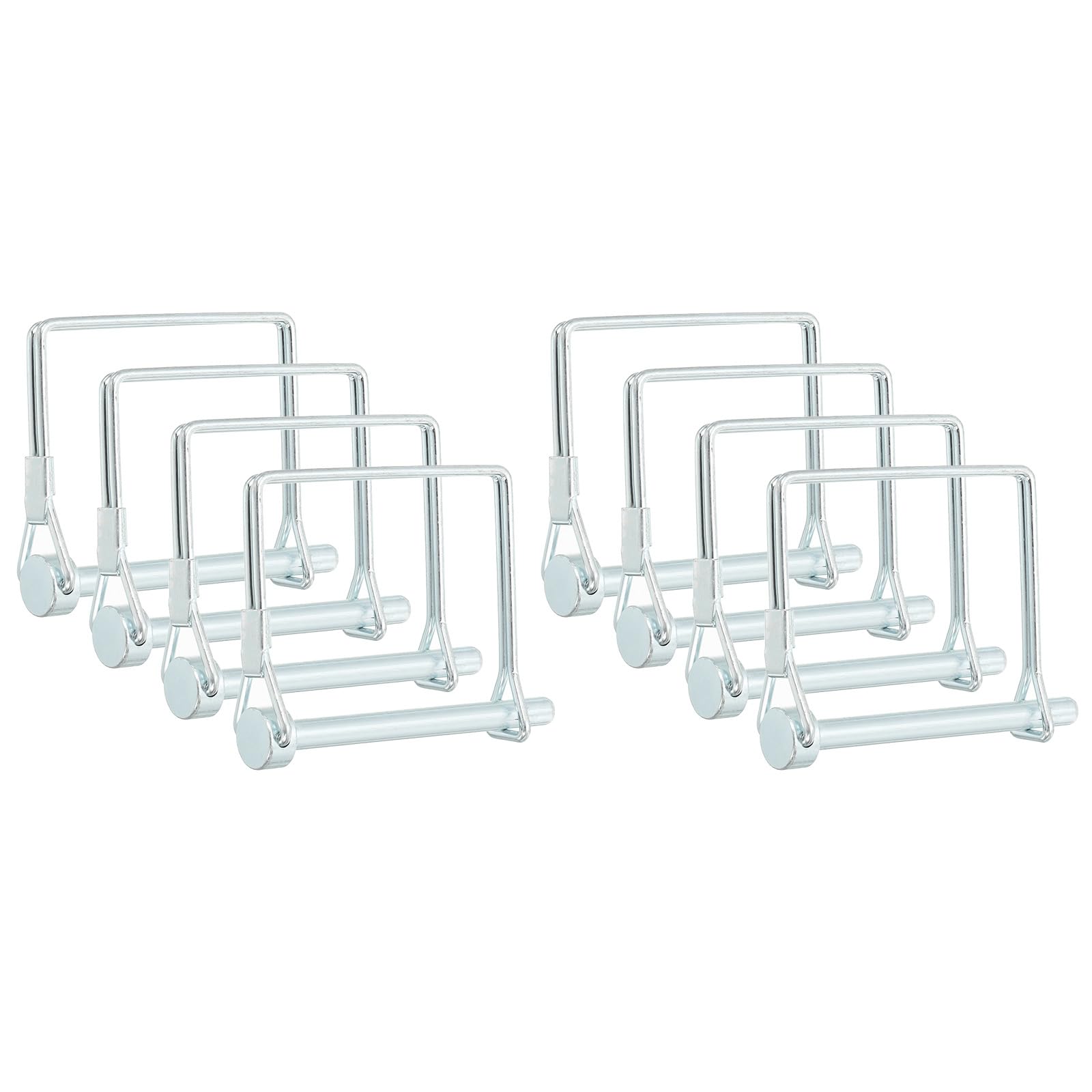 PATIKIL Trailer Coupler Pin 1/4x2-3/16x1.77"(D*L*IW), 8 Pcs Wire Lock Pin Square Shaft Locking Pins Safety PTO Hitch Pin for for Farm Trailer Tractor Truck Boat Towing (6x55x45mm)