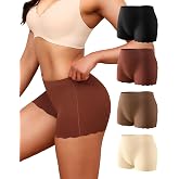 LEVAO Seamless BoyShort Underwear for Women High Waisted No Show Briefs | Invisible Wavy Edge Boxer Panties S-4XL,Anti-exposure Nylon Panties Under Dresses for Ladies Daily Wear, Sports and Fitness