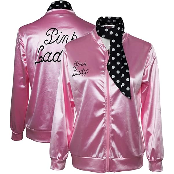 Amazon.com: Iconic Retro 50's Pink Ladies Jacket (Adult Plus