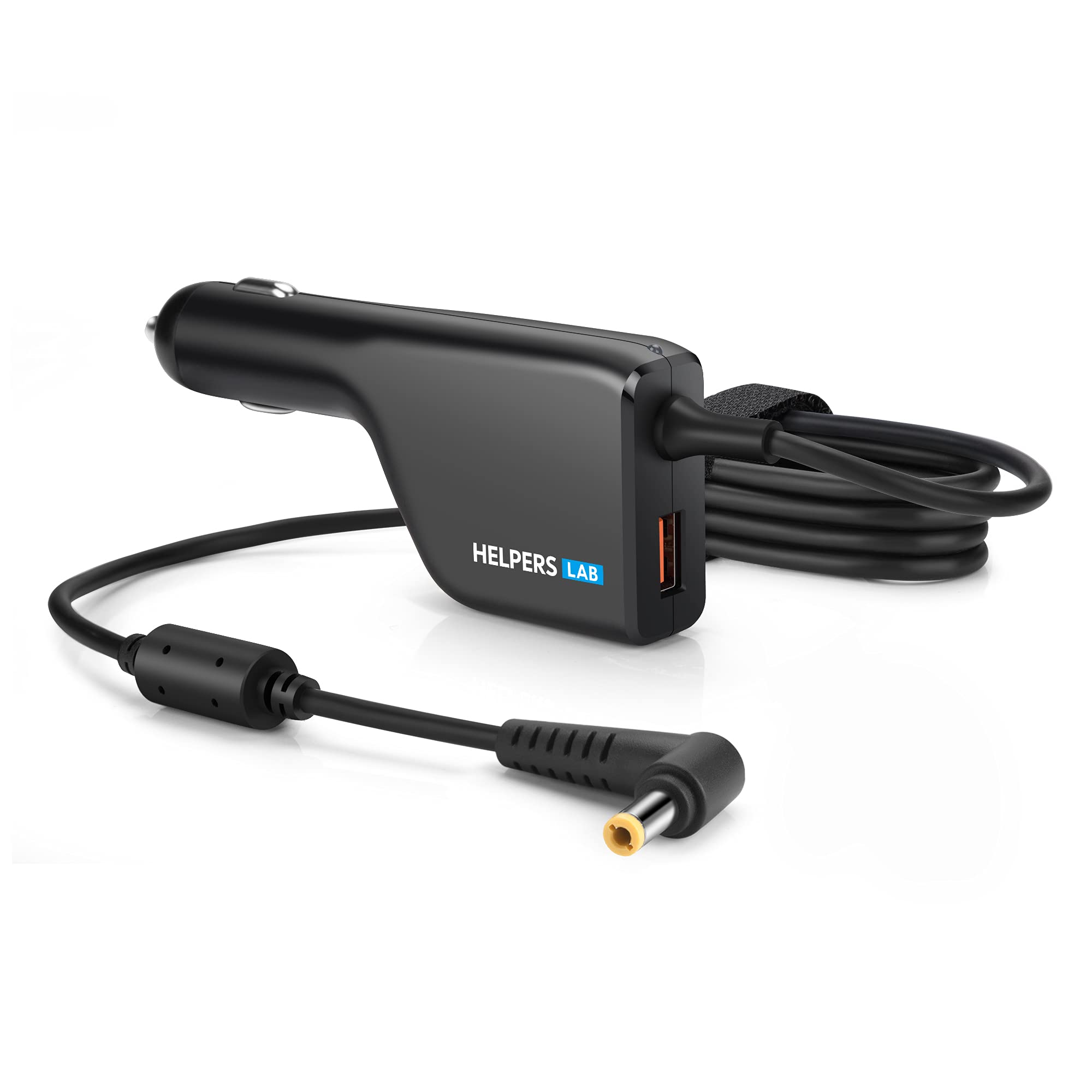 Helpers Lab Laptop Car Adapter Charger with USB QC3.0 for Acer Aspire One Nitro Emahiness Extensa Spin Travelmate Timeline Packard Bell Easynote 19V 4.74A 90W Power Supply 3.42A 65W 2.15A 40W