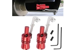 XXIMUIM Car Turbo Whistle,2PCS Aluminum Alloy Universal Turbo Sound Exhaust Muffler Pipe Whistle for Cars, Motorcycle XL(Red)