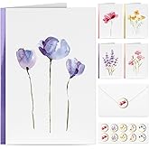 Blank Cards and Envelopes, 30 Pack Blank Greet Cards, Elegant Blank Note, Perfect Stationary Set For All Occasions, 5 Assorte