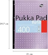 Pukka Pad A4 Refill Notepad 5 Pack 400 Pages 80GSM 4-Hole Margins view 3
