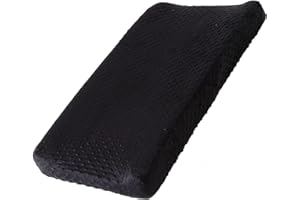 QUENESS BABY Changing Pad Cover, Soft Changing Table Sheets for Baby Boy and Girl, Diaper Changing Table Cover Fit 32"/34'' x 16" Pad (Black)