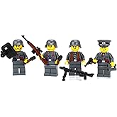 Battle Brick Collectible 1.6 Inches Tall Historical WW2 Soldiers Squad Collectible Minifigures | Genuine Military Minifig | Printed in the USA | Great Gift for Teen to Adult AFOL