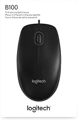 Logitech B100 Wired USB Mouse 3-Buttons Optical Ambidextrous Black view 8