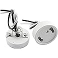 DGZZI GU24 Socket 2PCS GU-24 Plastic Keyless Bi-Pin Twist and Lock Base Lamp Holder