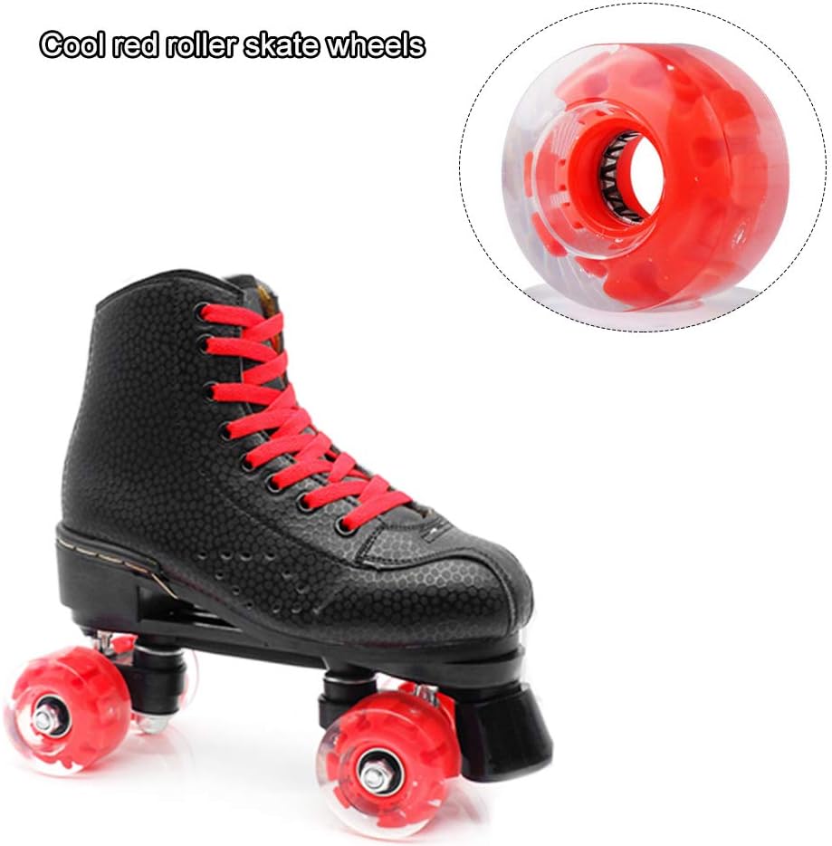 VAKA Luminous Light Up Quad Roller Skate Wheels with BankRoll Bearings