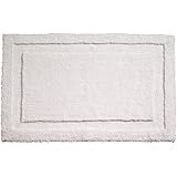 InterDesign Microfiber Spa Bathroom Accent Rug, 34 x 21, White