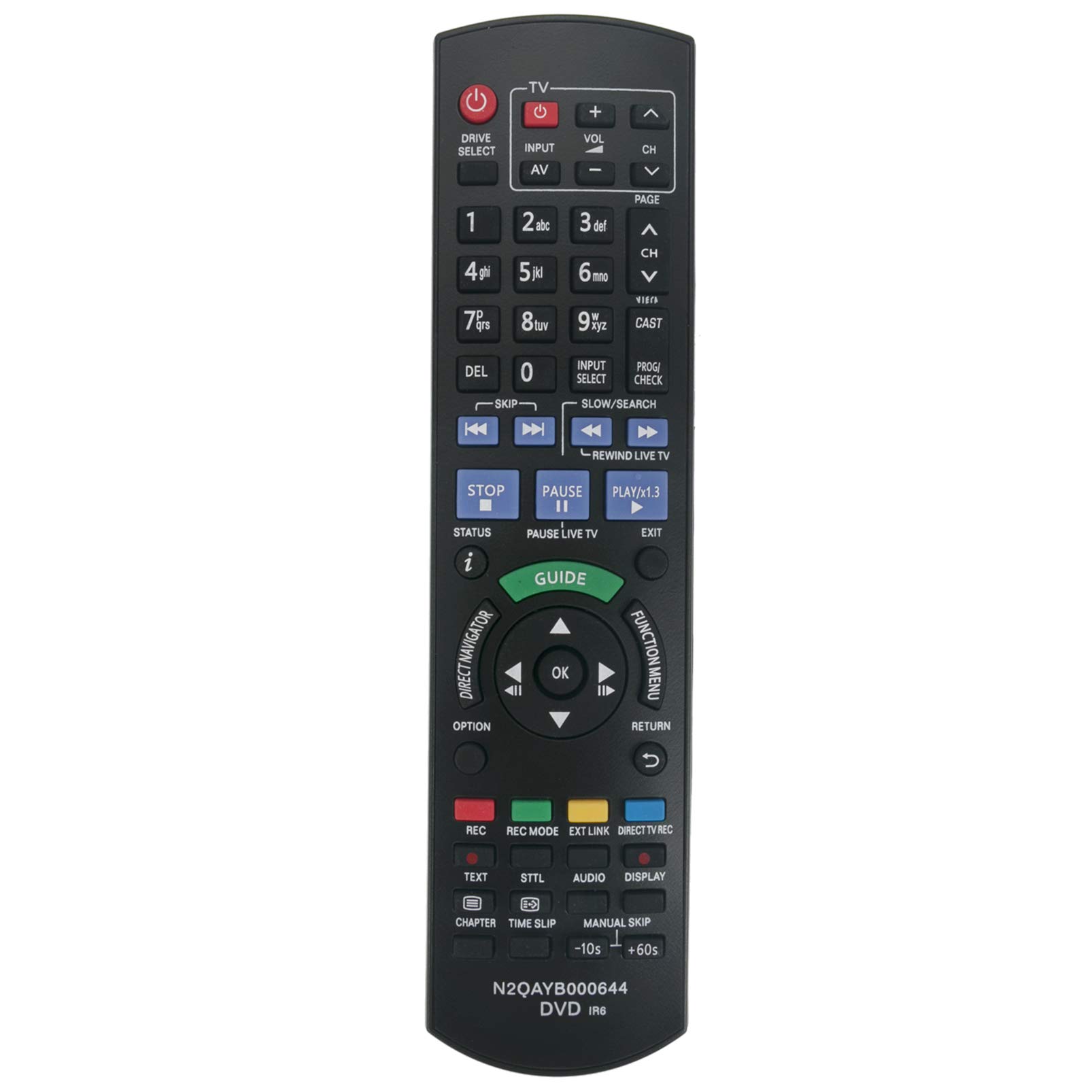 ALLIMITY N2QAYB000644 Remote Control Replace fit for Panasonic DVD Recorder DMR-XS400 DMR-XS400EG DMR-XS400EGK