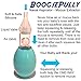 BoogiePully Baby Nasal Aspirator. Cleanable & Reusable. Anti-Back Flow Valve System Never Blows Mucus Back Into Your Baby's Nose with Continuous Squeezing. (Blue)