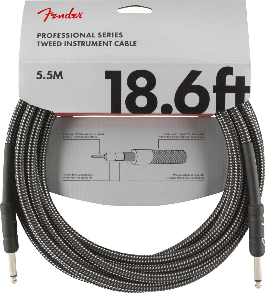 Fender PRO 18 6 INST CABLE GRY TWD