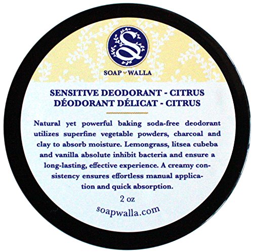 Soapwalla - Organic / Vegan Sensitive Skin Deodorant Cream (Citrus, Baking Soda Free)