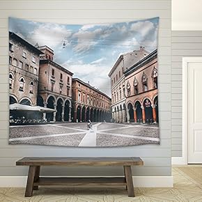Street in Old Town - Fabric Wall Tapestry Home Decor - 51x60 inches