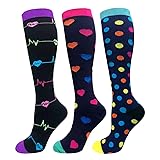 Compression Socks Women 20-30mmHg (3 Pairs) Mens