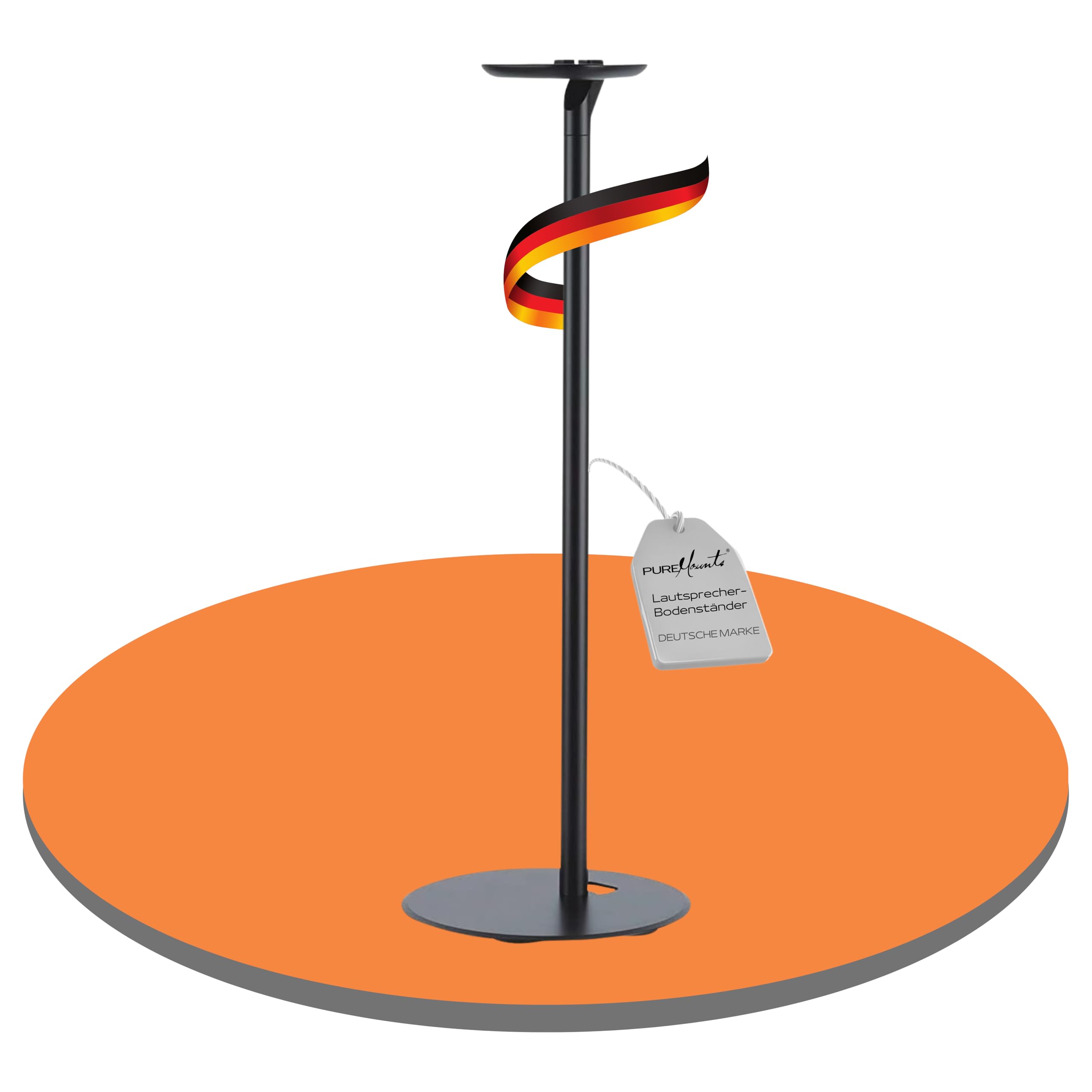 PureMounts PM-SOM-060 Stand Compatible with Sonos One and Sonos Play:1™, Height: 716 mm, Integrated Cable Management, Load Capacity: 3 kg, Black