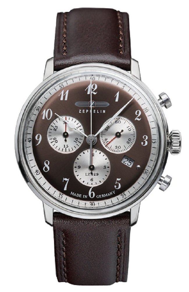 Zeppelin Series LZ129 Hindenburg Men's Chronograph Analog Watch Brown 7086-5