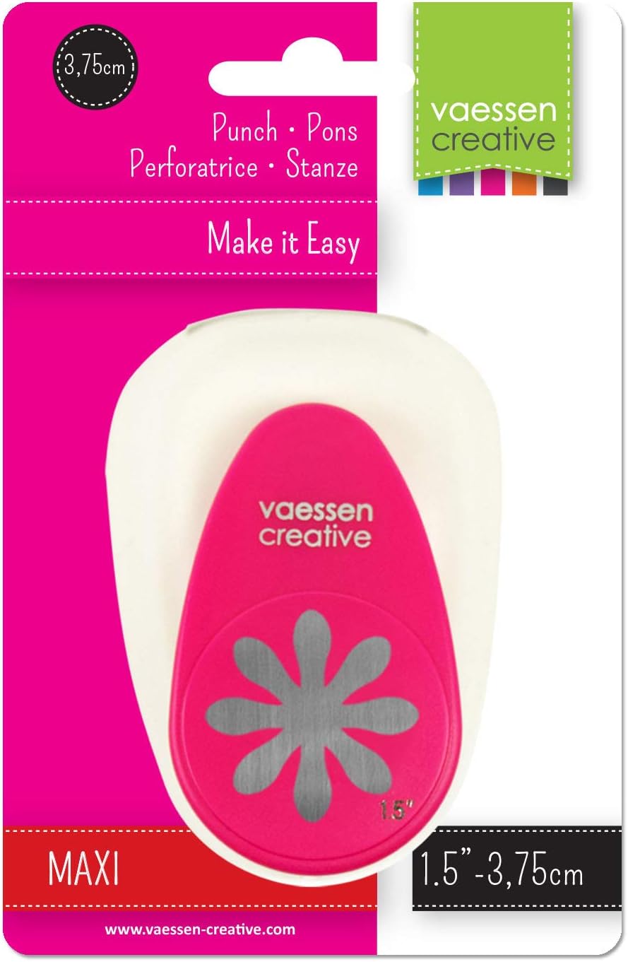 Vaessen Creative Craft Paper Punch - Daisy - 3,8 x 3,8 cm - Circle Cutter for Crafting and Card Making, Multi-Colour - Image 5