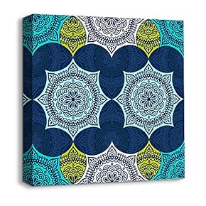 Canvas Wall Art Traditional National Culture Painting Artwork for Home Prints Framed - 12x12 inches