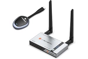 J-Tech Digital HDMI Wireless Extender Dongle Adapter Kit 1080p 98 Feet w/Airplay, Smart View, Miracast & 4K Upscale [JTECH-WDEX-50M2]