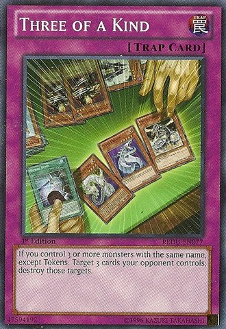Yu-Gi-Oh! - Three of a Kind (REDU-EN077) - Return of the Duelist - 1st Edition - Common