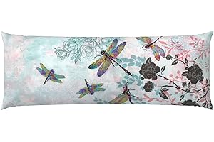 NMBVCXZ Dragonfly Body Pillow Cases Cover with Hidden Zipper 20"x 54" Body Pillowcase Gifts for Women Men Boys Girls