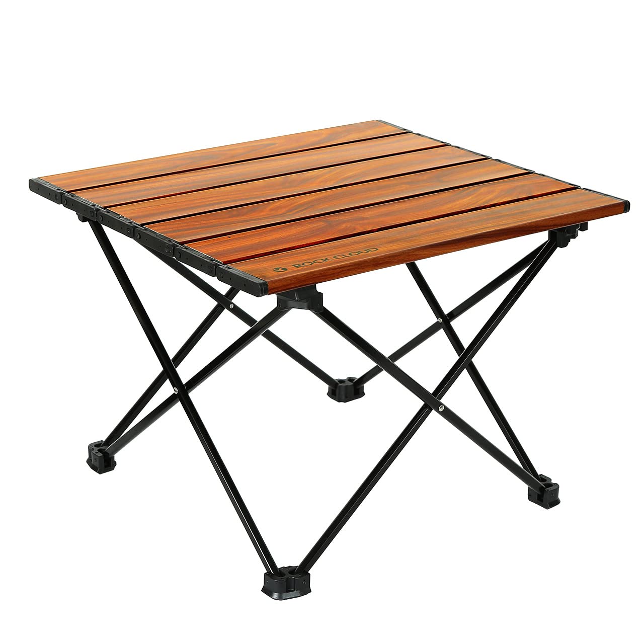 ROCK CLOUD Portable Camping Table Ultralight Aluminum Folding Beach Table Camp for Camping Hiking Backpacking Outdoor Picnic (Brown, Small)
