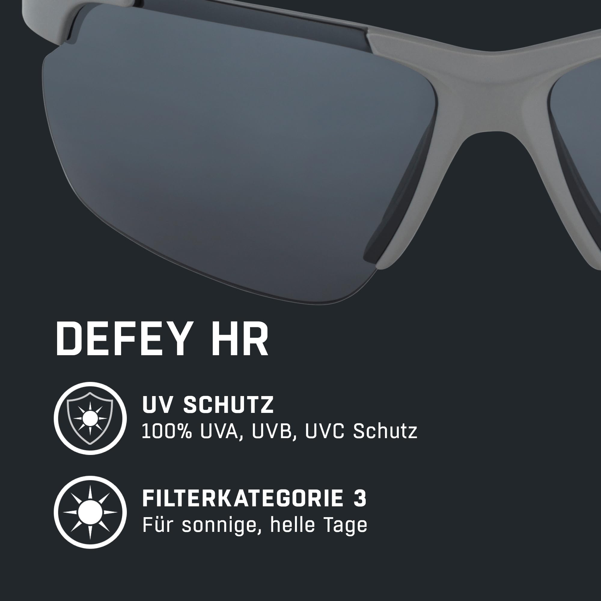 ALPINA DEFEY HR Sportbrille, moon-grey matt, One Size 2