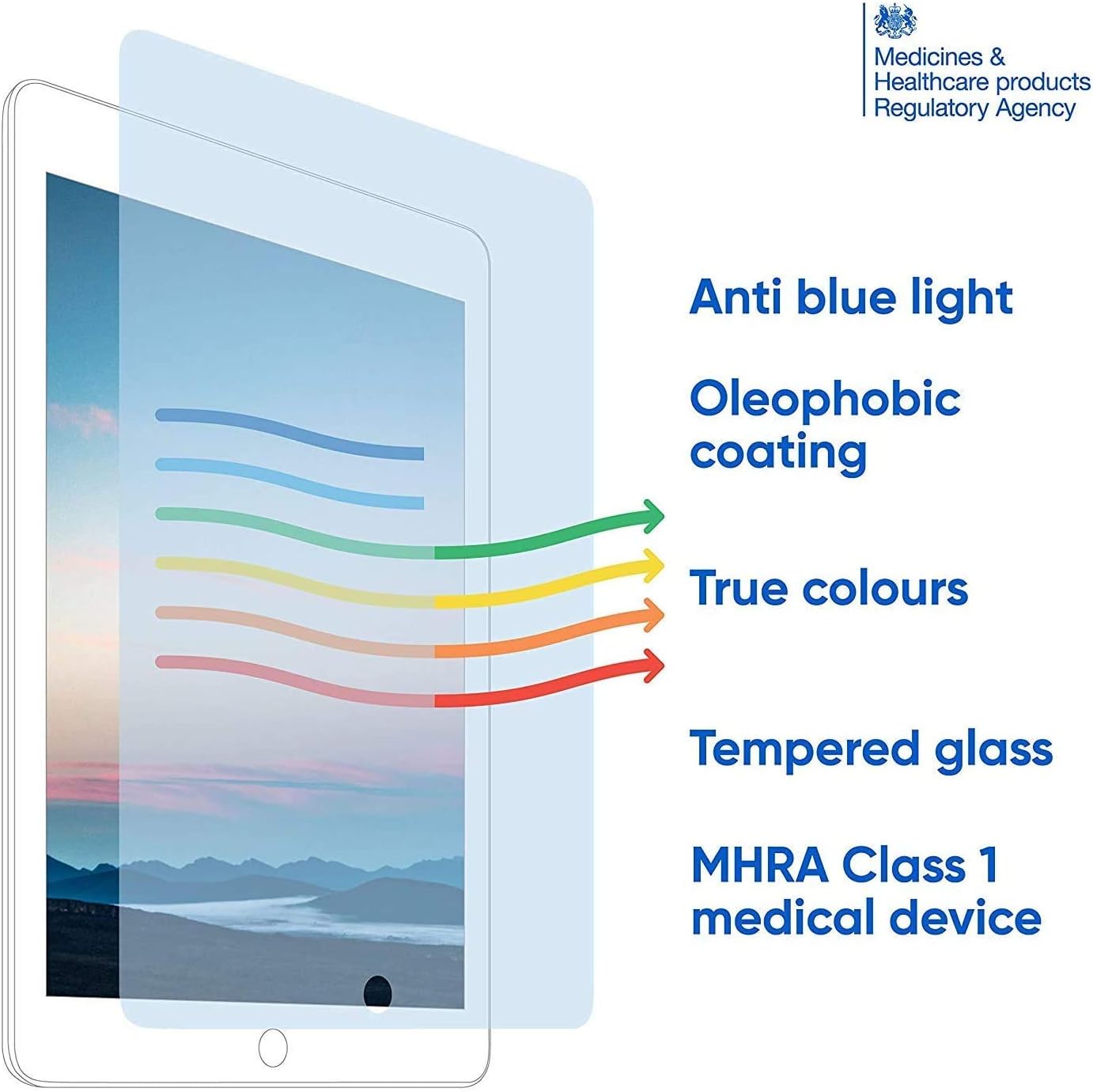 Ocushield Anti Blue Light Screen Protector for Apple iPad Pro 12.9" (2018, 2020 & 2021), Blue Light Filter for iPad - Image 3