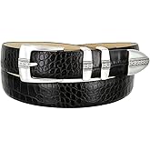 S5825 Genuine Full-Grain Cowhide Leather Designer Golf Dress Belt 1-1/8"(30mm) Wide