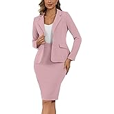 Women's 2 Piece Suit Skirt Set Business Office Formal Dress Suit Peplum Blazer Jacket Midi Pencil Skirt Suits
