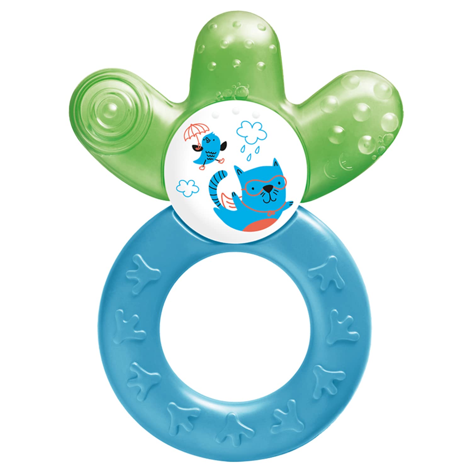 MAM Cooler Teether | Sensory Teething Toys for Babies | Suitable from 4+ Months | Cooling and Soothing Relief for Painful Gums | Unique Shape and Ergonomic Design | Blue — image 1