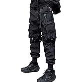 HaiZi XiHuan Men's Functional Style Paratrooper Tactical Cargo Techwear Punk Streetwear Goth Pants