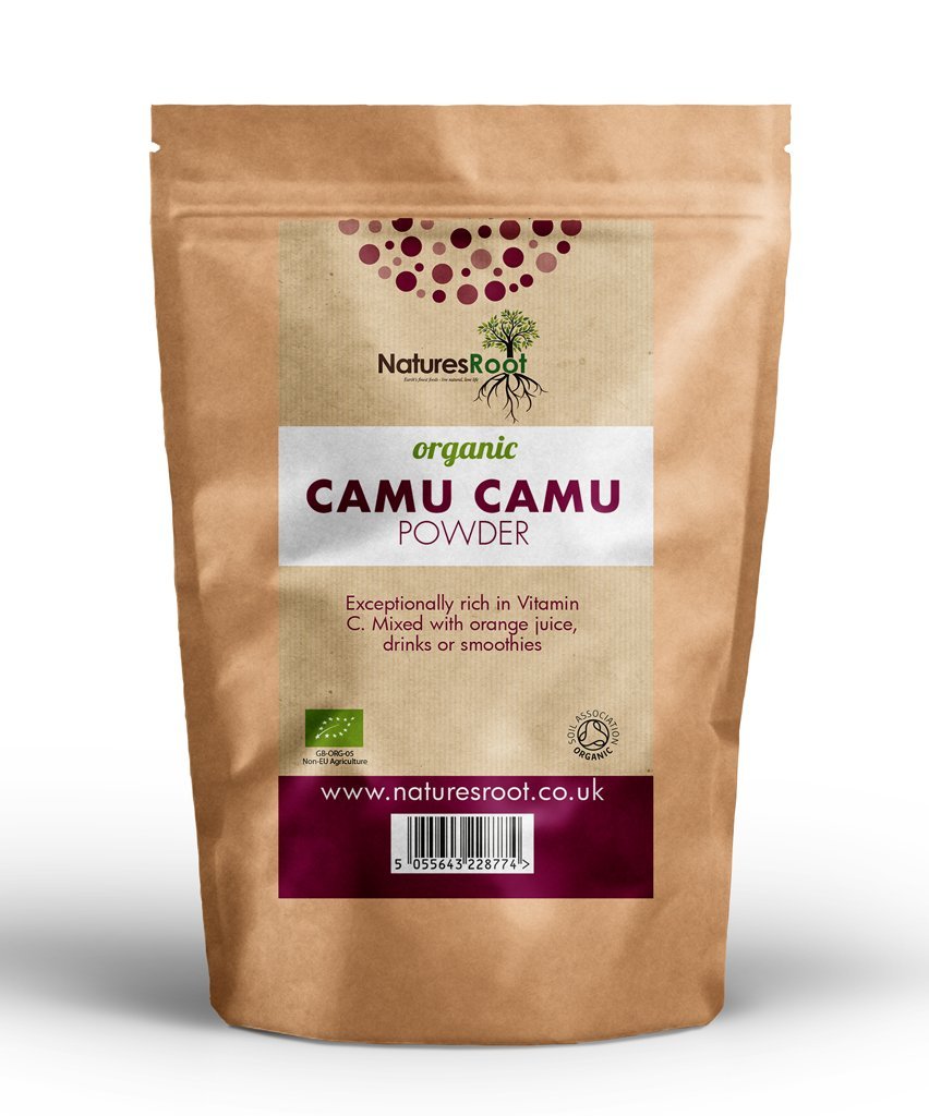 Organic Camu Camu Powder 250g by Natures Root- Natural Vitamin C | Certified Organic by the Soil Association