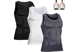 Shaperluv Male Shaper Tank, Shaperluv Body Shaper Shirt, Male Shaper Tank, Men Body Shaper Abs Slim Tank Top Undershirt (X-La