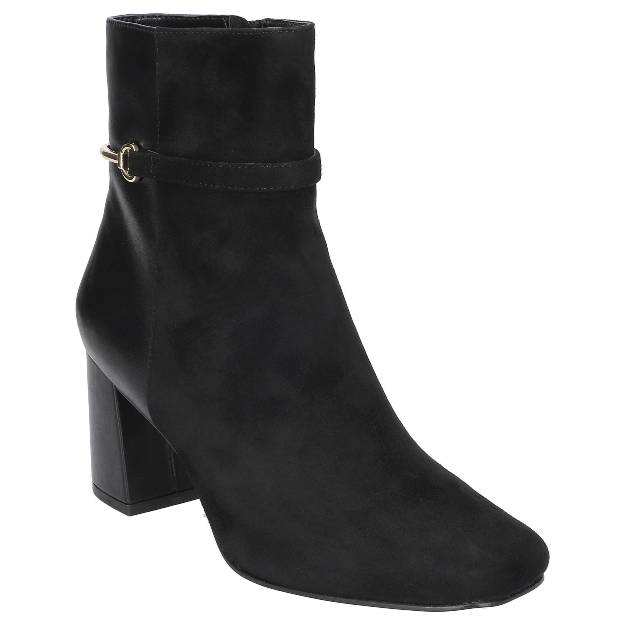Bella Vita Women’s Quincy Boots, Black Kidsuede Leather, 7 X-Wide