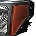 Auto Dynasty Headlight Assembly Compatible with 2009 2010 2011 2012 2013 2014 Ford F150 12th Gen, Headlamps Replacement with Signal Lights, Driver and Passenger Side, Black Housing Amber Corner