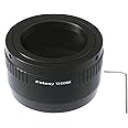 Fotasy Adjustable T Mount Lens to Cannon EF-M Adapter, T2 EFM, T2 EOS M Adapter, fit T/ T2 Mount Telescope Lens, Compatible with Canon EF-M Mirrorless Cameras M M2 M3 M5 M6 Mark II M10 M50 M100 M200