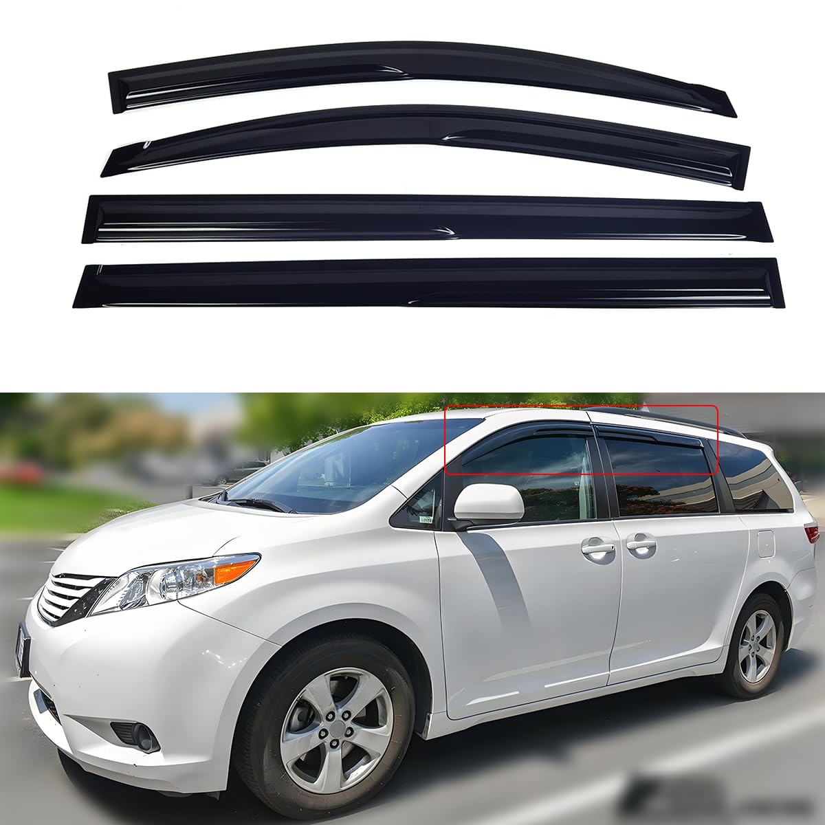 AceRide Window Visors Compatible with 2011 2012