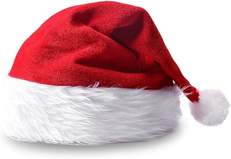 Amazon 帽子のクリスマス サンタ帽子クリスマスハットレッドとホワイトサンタクロース帽子with Plush Trim ハワイアンクリスマス帽子 キッチン用品 オンライン通販