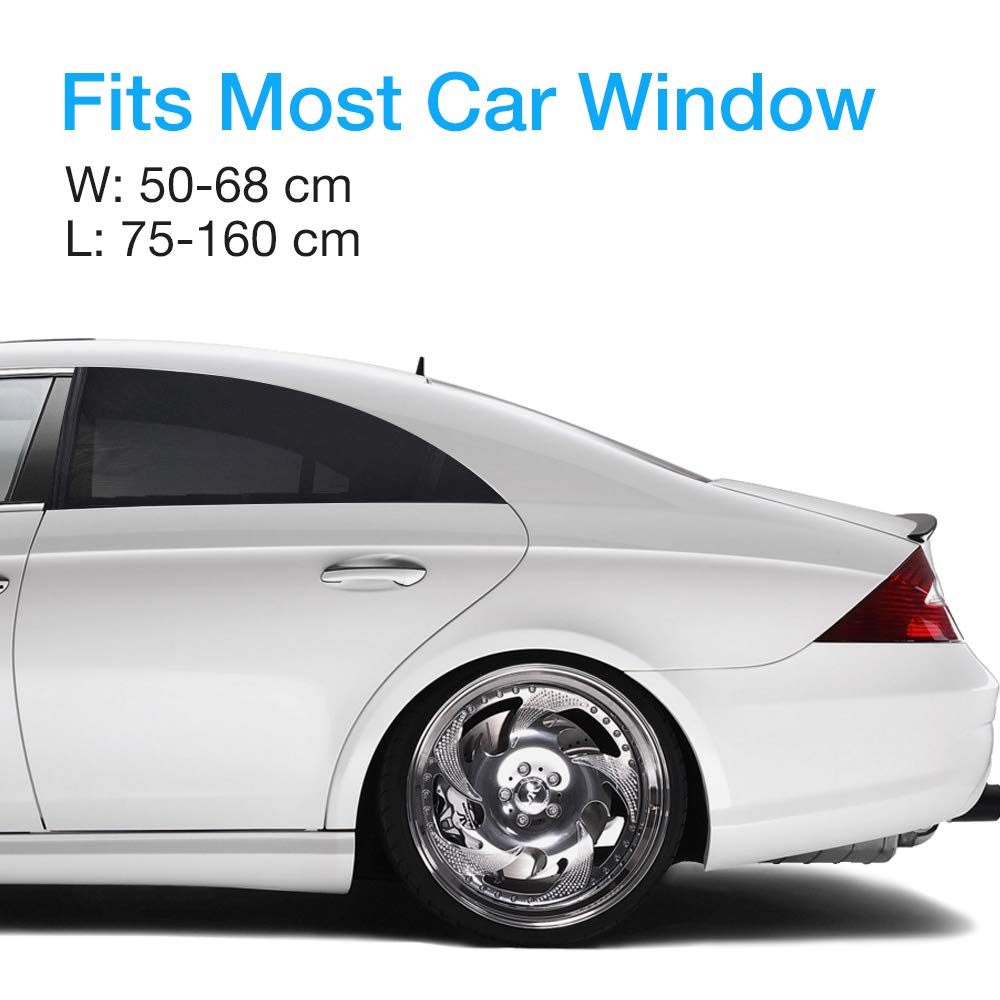 QUEES Car Window Shades Car Sun Shades for Baby Kids Sun UV Protection 2 Pack and Universal Fit