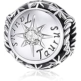 Constellation Charm 925 Sterling Silver Birthstone Anniversary Love Letter Family Christmas DIY Lucky Charm for Pandora Charm Bracelet