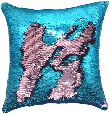 Sequin Pillow Cover, Double Color Beads Bright Pillowcase DIY Creation